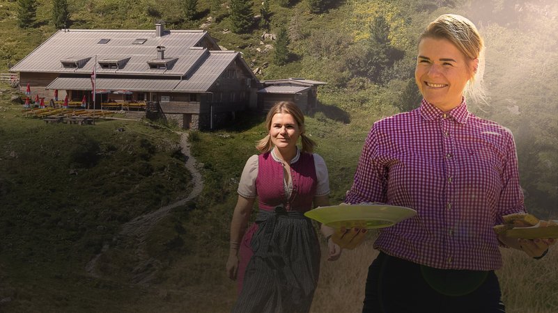 Arbeiten in den Bergen. Davon träumt Bergfreundin Kaddi Kestler schon lange. Aber ist das wirklich ein Traumjob? | Bild: BR/Hans-Martin Kudlinski; Montage: BR/Alexandra Zolotykh Arbeiten in den Bergen. Davon träumt Bergfreundin Kaddi Kestler schon lange. Aber ist das wirklich ein Traumjob?
