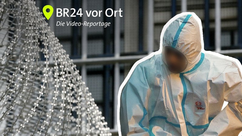 Fotomontage: Täter vor vergittertem Gebäude | Bild: BR Fotomontage: Täter vor vergittertem Gebäude