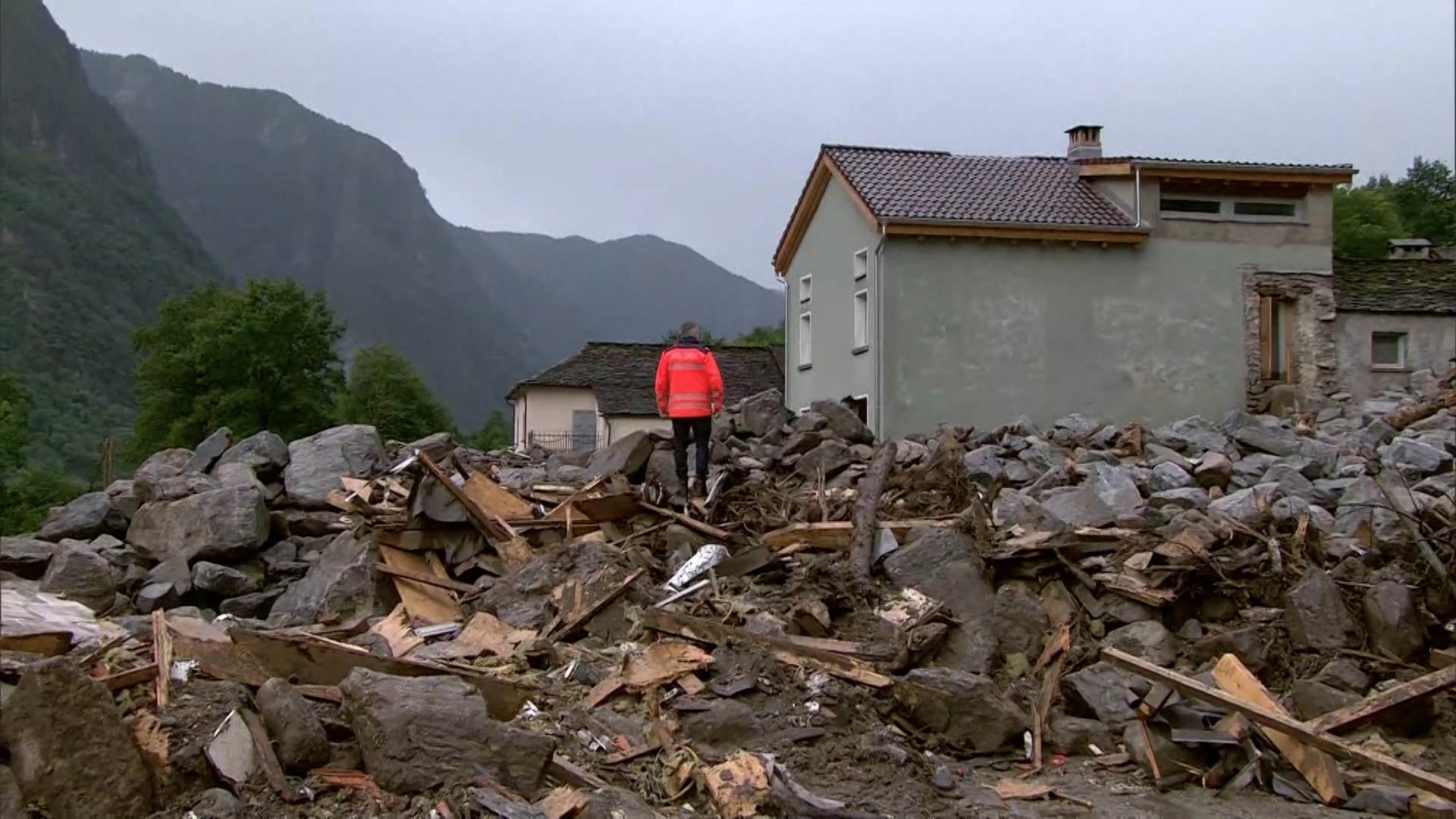 Zerstörungen nach dem Unwetter