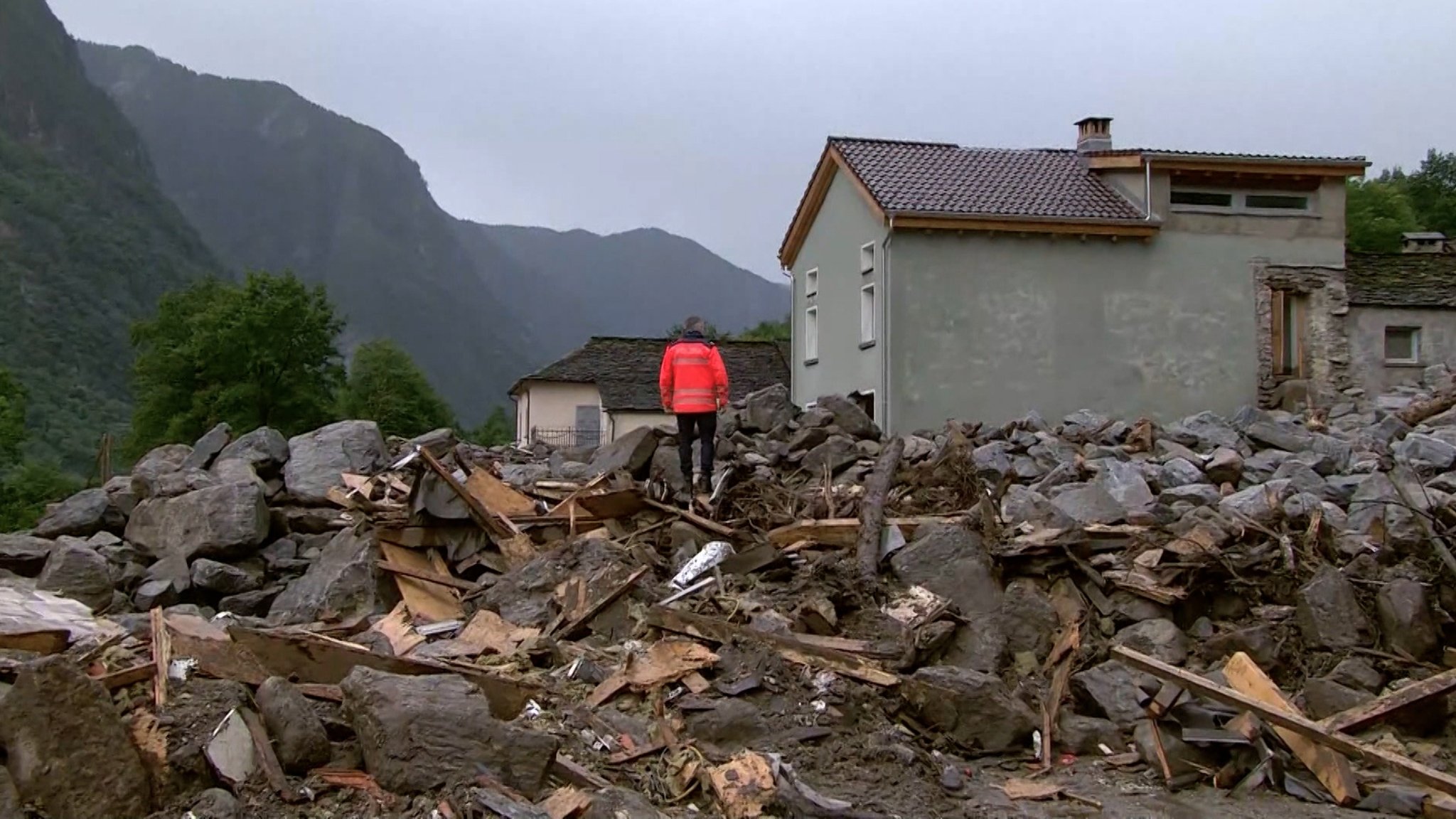 Zerstörungen nach dem Unwetter