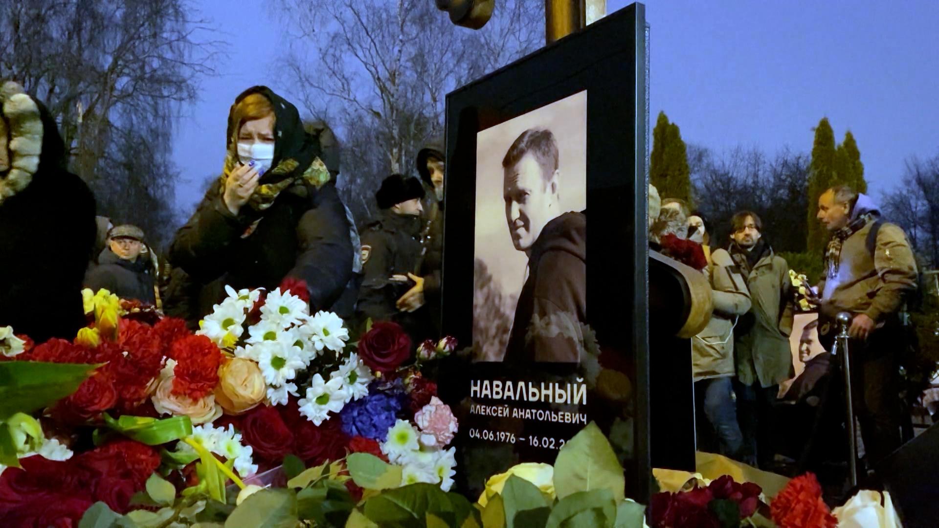 Protest bei Nawalny-Trauerfeier in Moskau