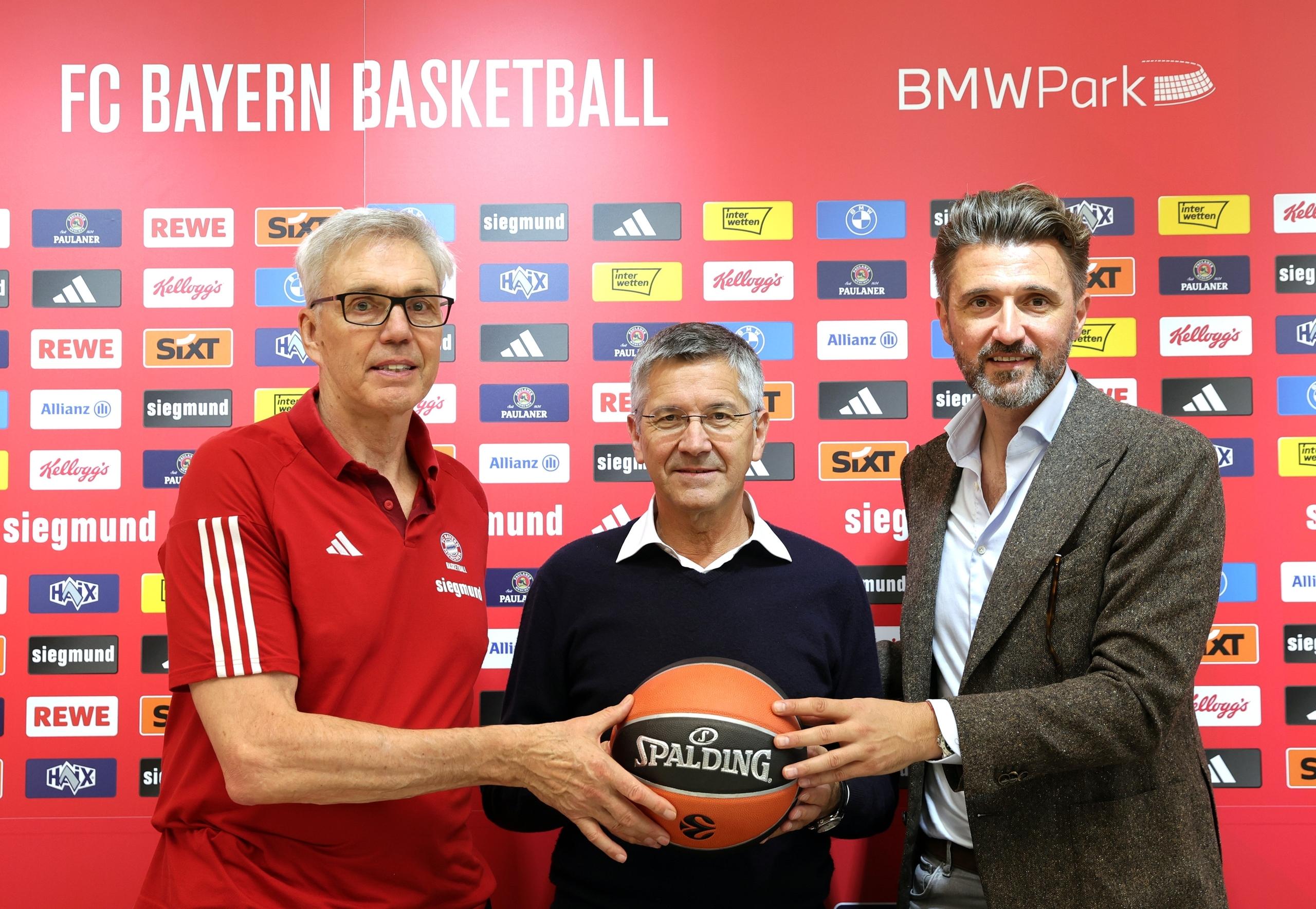 Gordon Herbert, Herbert Hainer und Marko Pesic (v.l.n.r.)