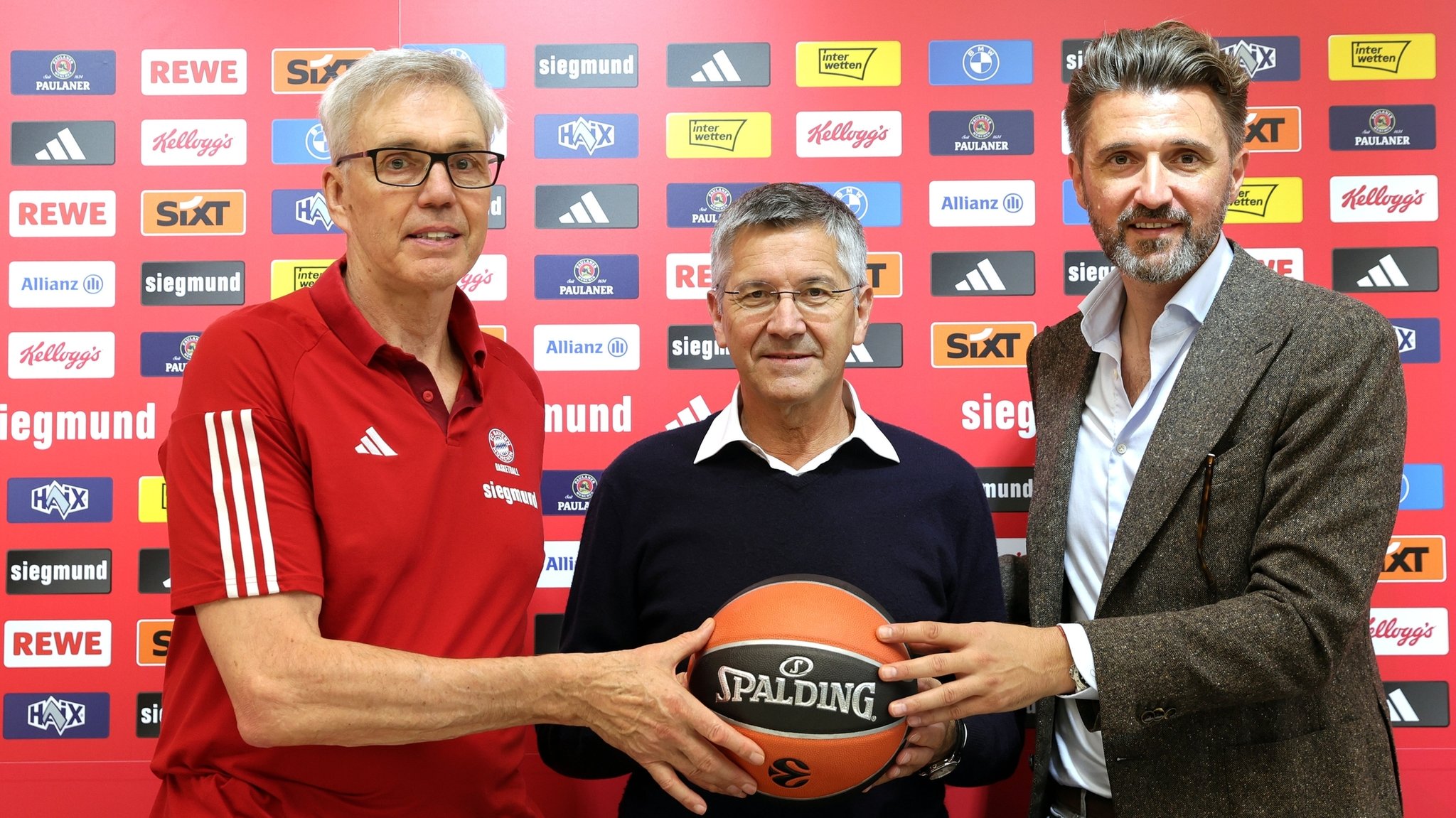 Gordon Herbert, Herbert Hainer und Marko Pesic (v.l.n.r.)