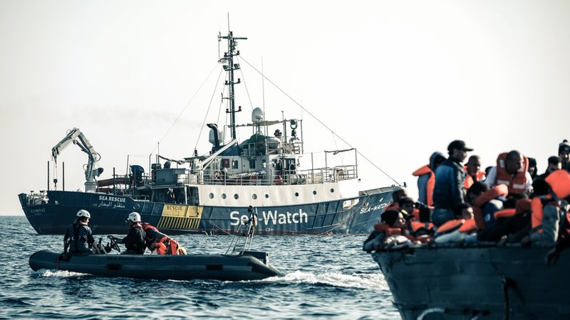 Seenotrettung im Mittelmeer. | Bild: BR/JOHANNES MOTHS Seenotrettung im Mittelmeer.