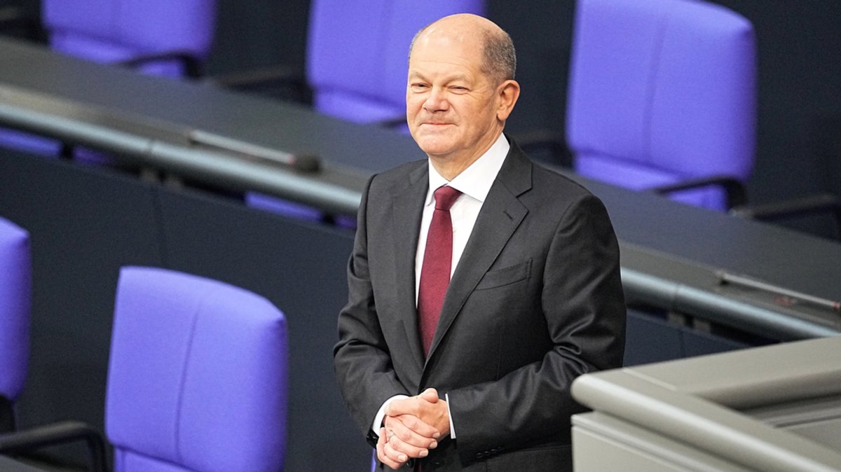 Olaf Scholz (SPD) nach seiner Vereidigung als Bundeskanzler