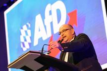 13.01.2024: Stephan Protschka, wiedergewählter Landesvorsitzender der AfD Bayern und Bundestagsabgeordneter spricht beim Landesparteitag im Hippodrom zu den Parteimitgliedern. | Bild:picture alliance/dpa/Daniel Löb