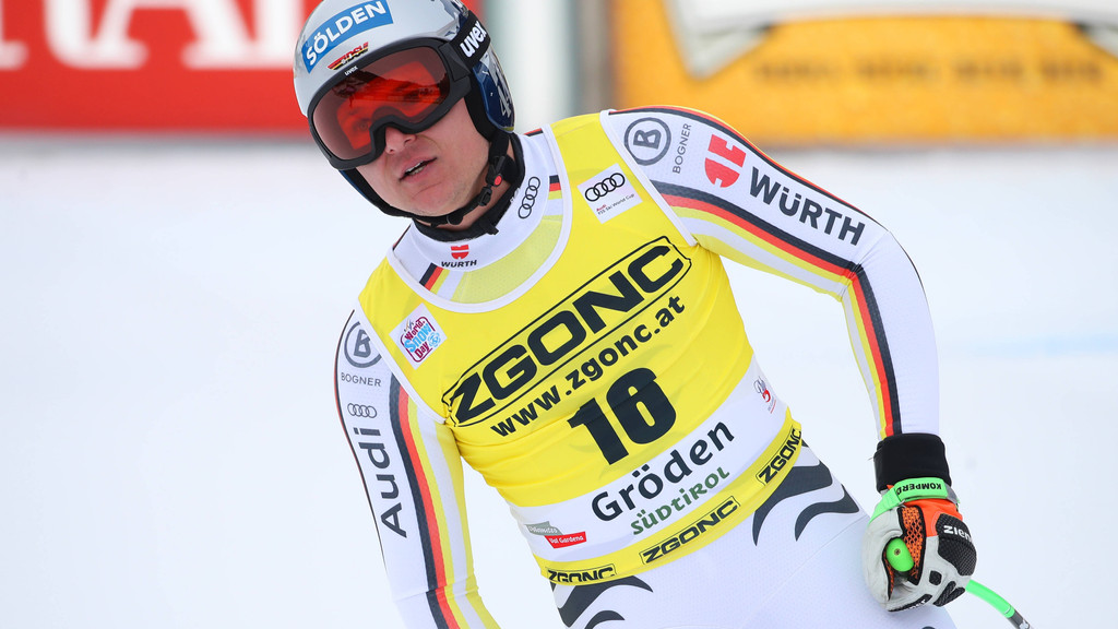 Schmerzen im Ziel: Thomas Dreßen in Gröden