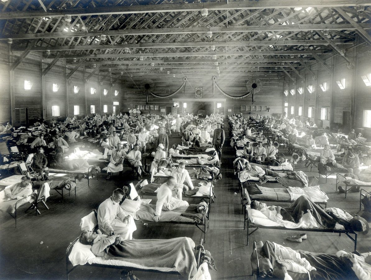 Patienten der Spanischen Grippe