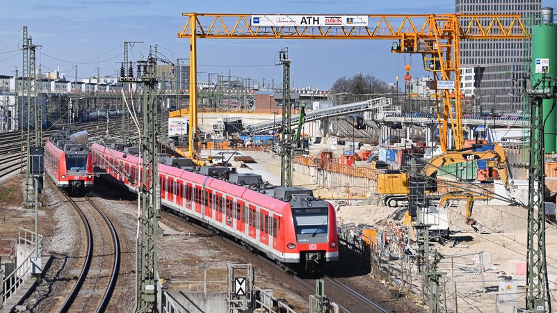 Bauarbeiten für die zweite Stammstrecke der Münchner S-Bahn | Bild: picture alliance / SvenSimon | Frank Hoermann Bauarbeiten für die zweite Stammstrecke der Münchner S-Bahn