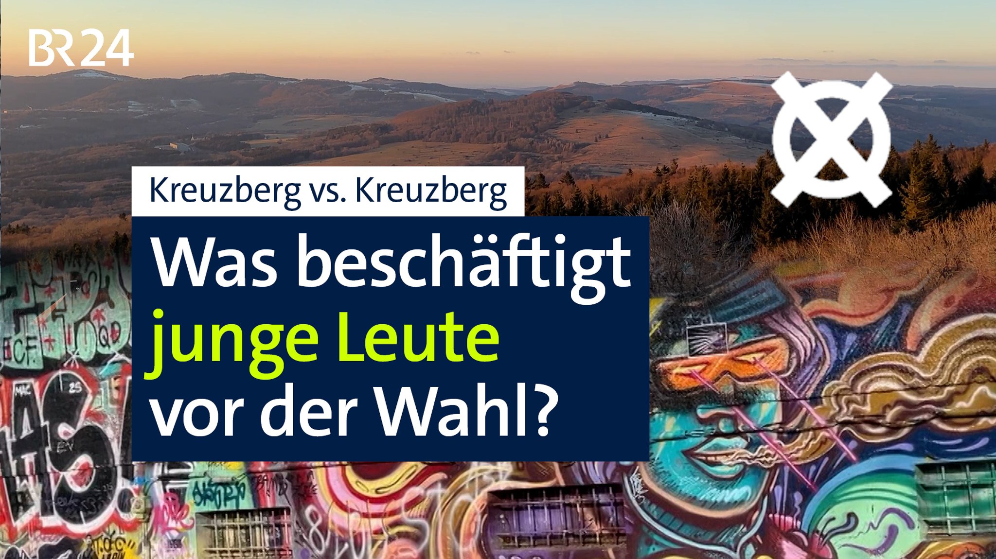 Vom ländlichen Kreuzberg in der Rhön ins städtische Kreuzberg nach Berlin: zwei Welten - doch die Jugend eint ihre Sorge vor der Wahl. 