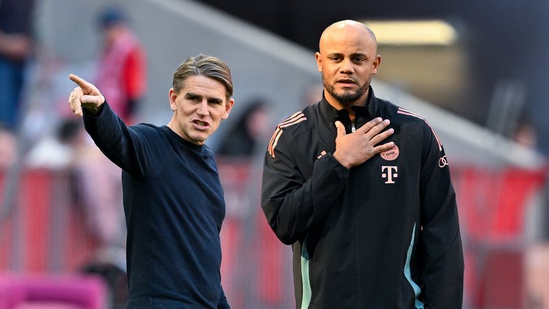 Christoph Freund und Vincent Kompany | Bild: picture alliance/dpa | Sven Hoppe Christoph Freund und Vincent Kompany