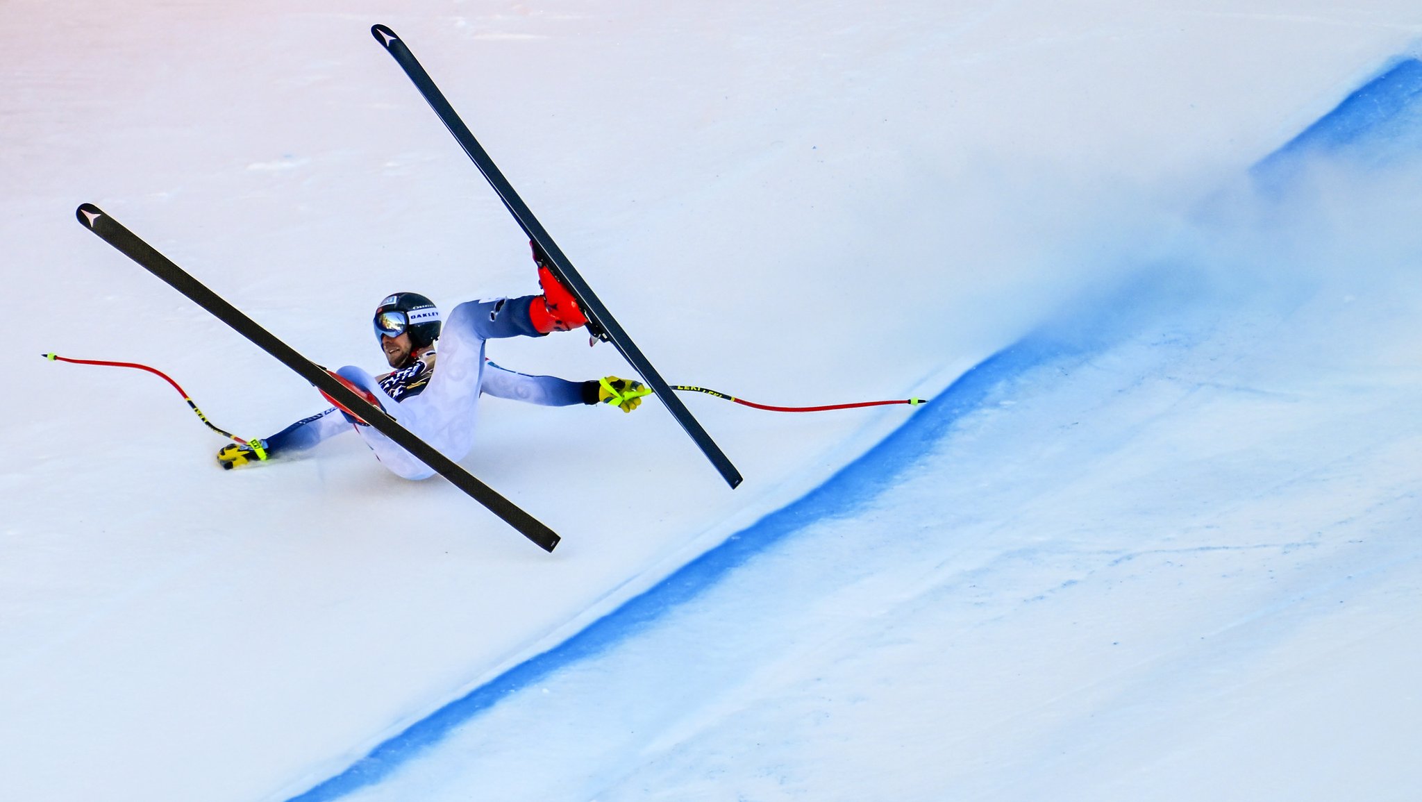 Aleksander Aamodt Kilde bei seinem Sturz in Wengen