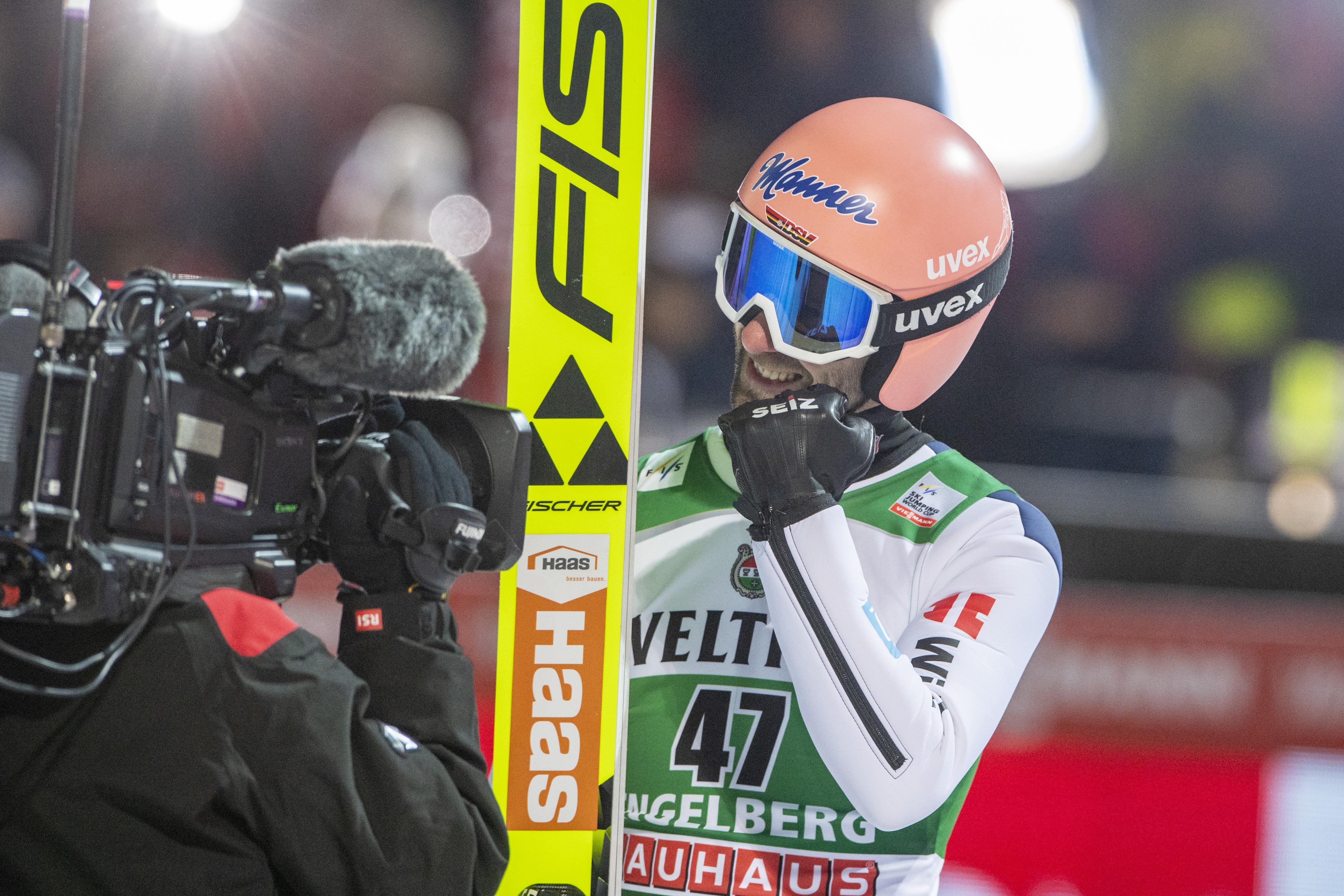 Pius Paschke feiert seinen dritten Weltcup-Podestplatz