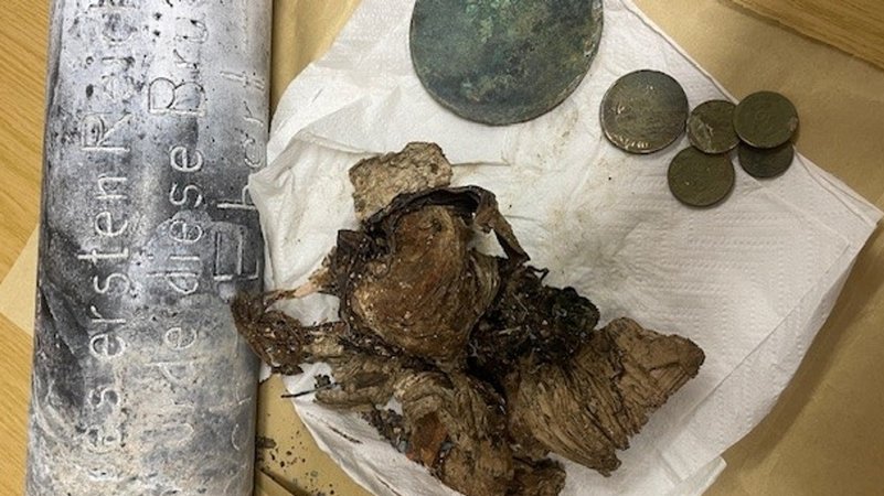 Zeitkapsel aus dem Jahr 1928 | Bild: Stadt Hof Zeitkapsel aus dem Jahr 1928