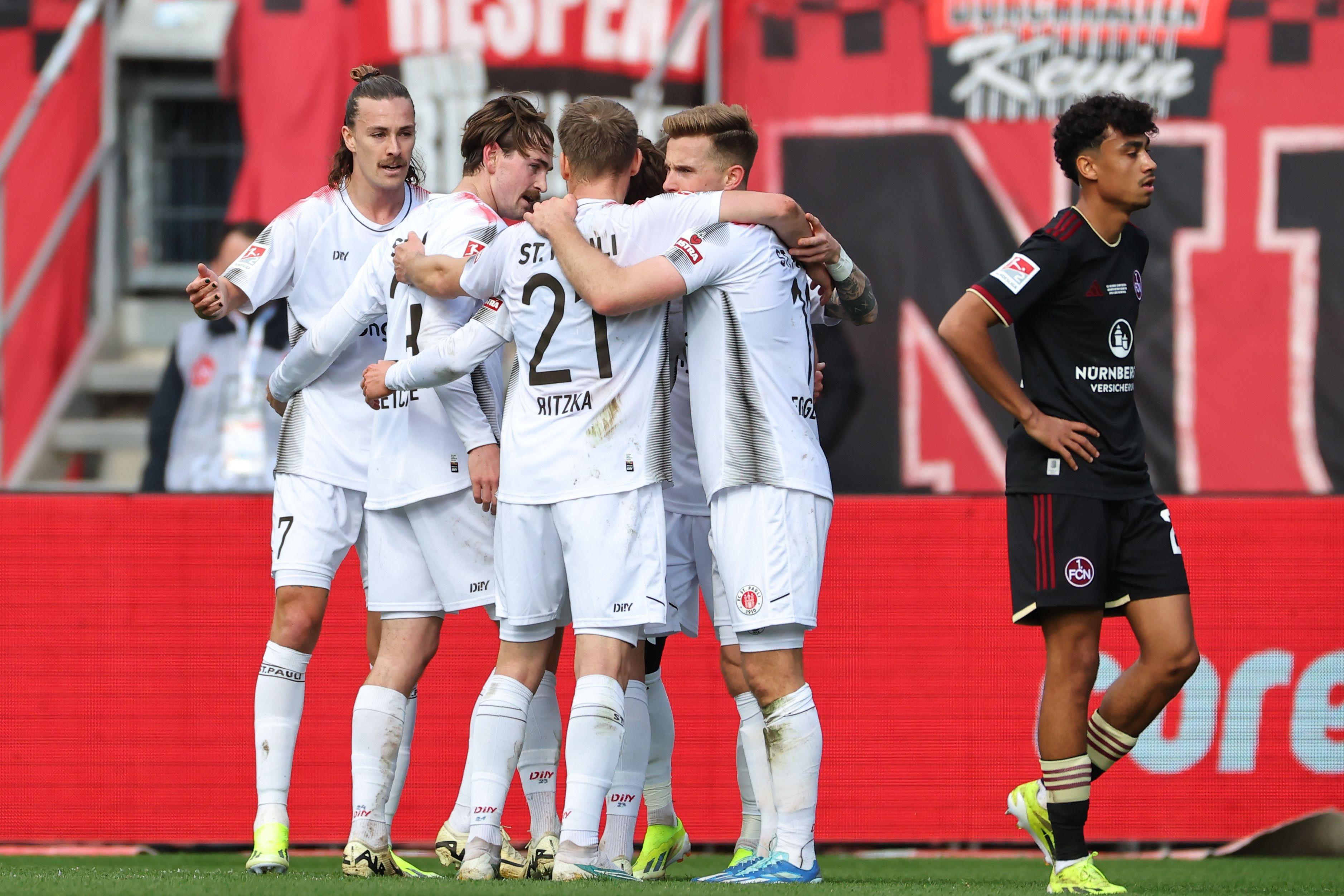 St. Pauli jubelt, Enttäuschung beim 1. FC Nürnberg