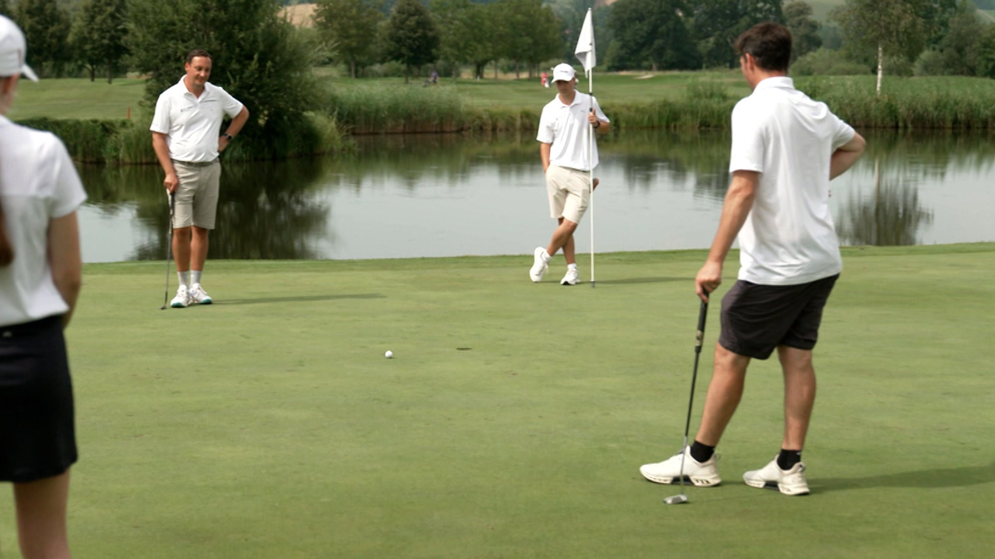 Golfspieler auf dem Green