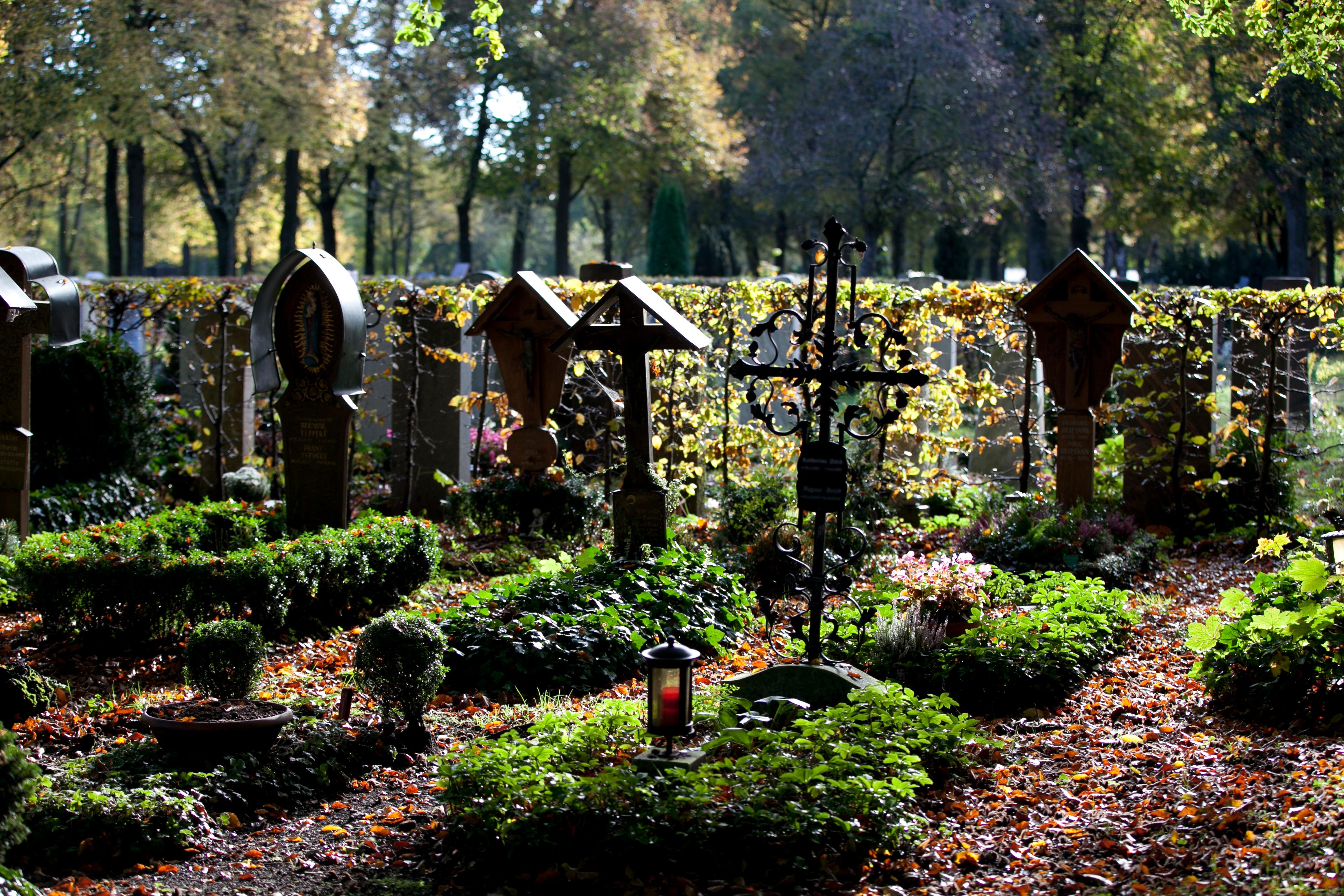 Grabkreuze auf Friedhof (Symbolbild)