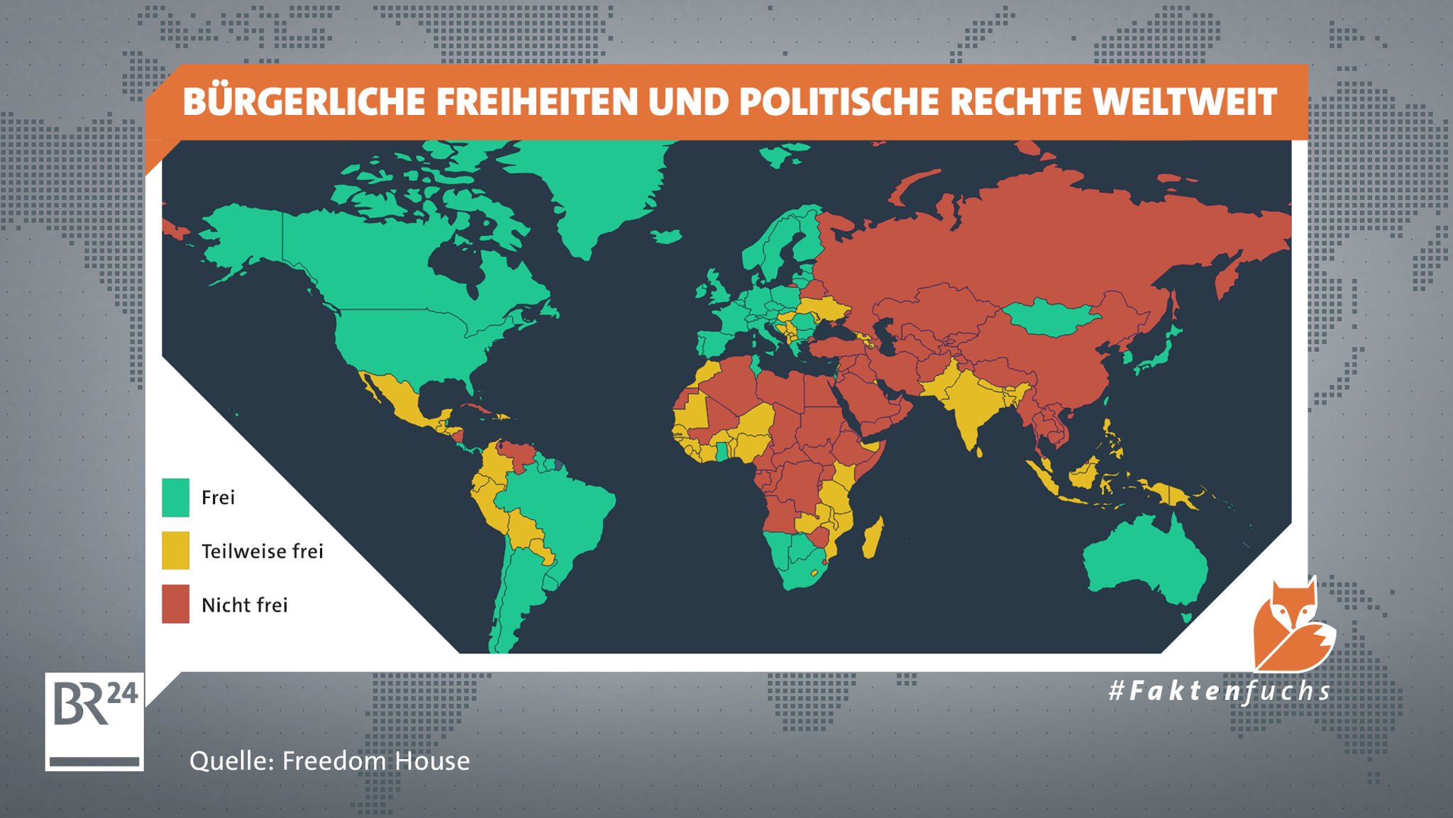 Bürgerliche Freiheiten und politische Rechte weltweit