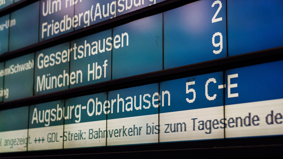 Wegen des GDL-Streiks fallen in und um Augsburg die Züge der DB aus.