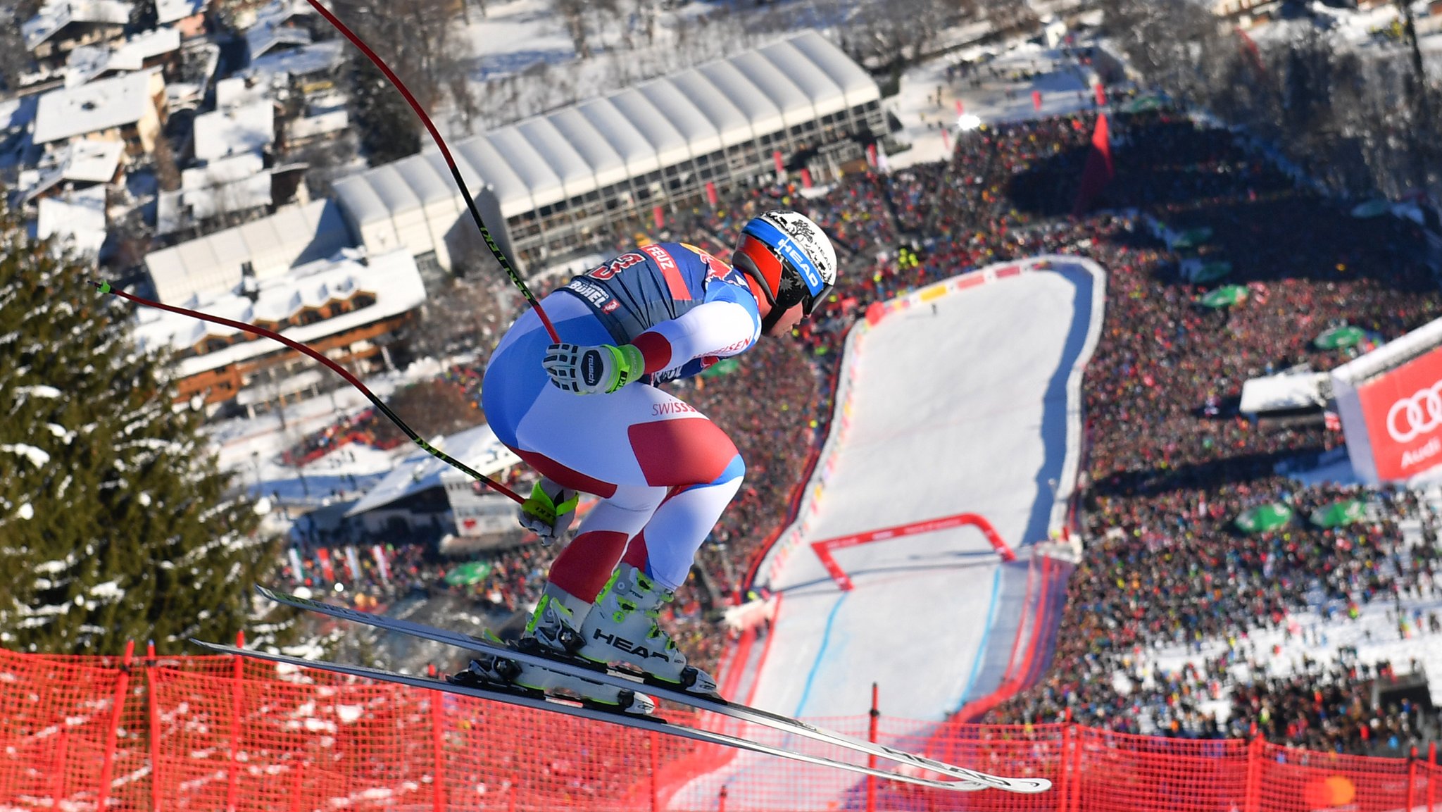 Rennfahrer auf der Streif