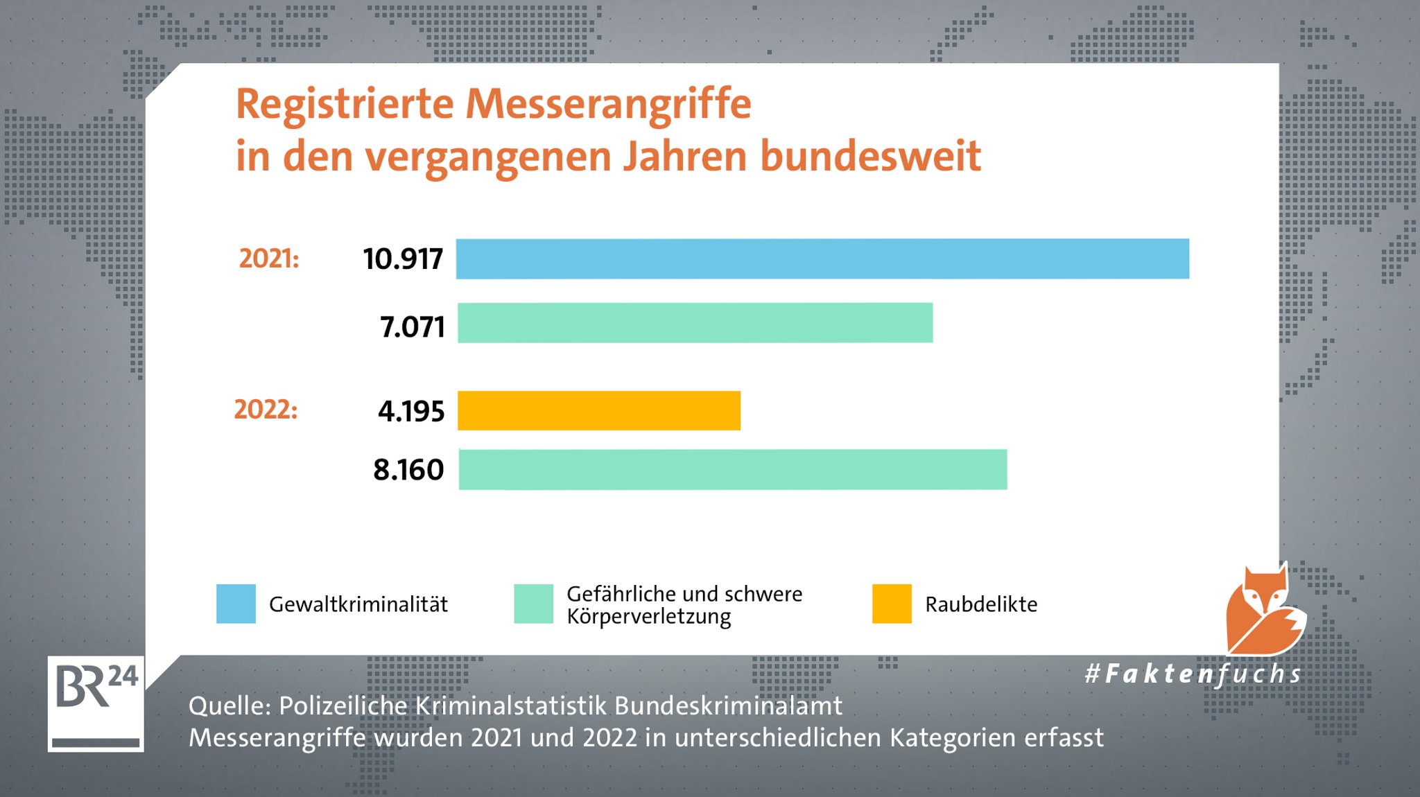 Zahlen zu Messerangriffen in Deutschland. 