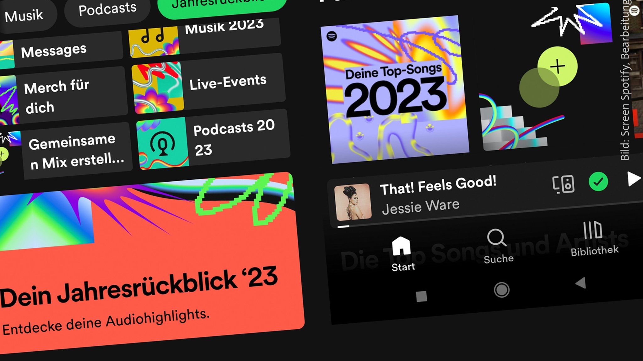 So ähnlich, nur im Hochformat, sieht auf vielen Handys gerade aus. | Bild: Screen: Spotify, Bearbeitung: BR24_ So ähnlich, nur im Hochformat, sieht auf vielen Handys gerade aus.