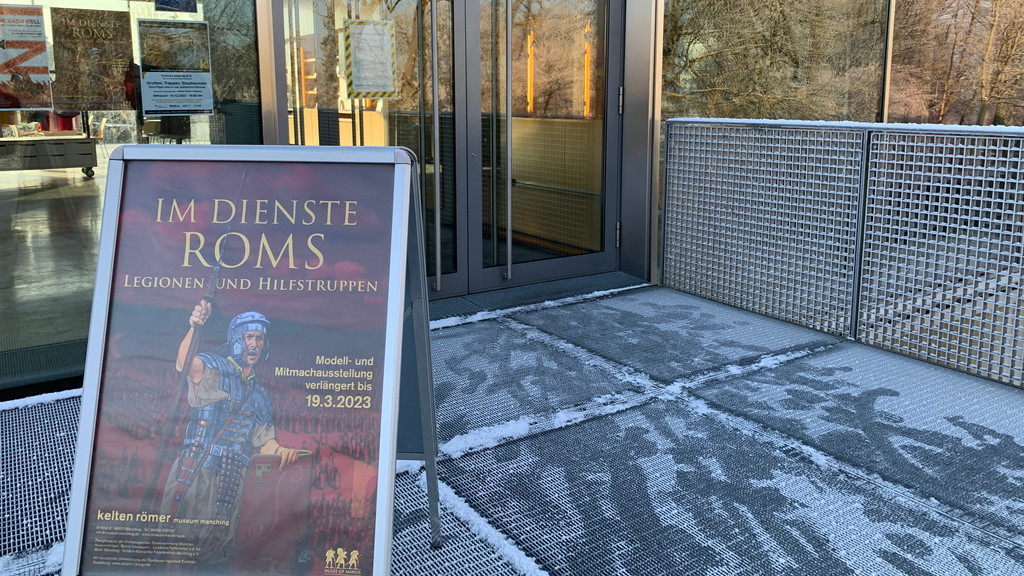 Eingang zur Sonderausstellung des Kelten-Römer-Museums in Manching, Foto vom 13.12.2022.