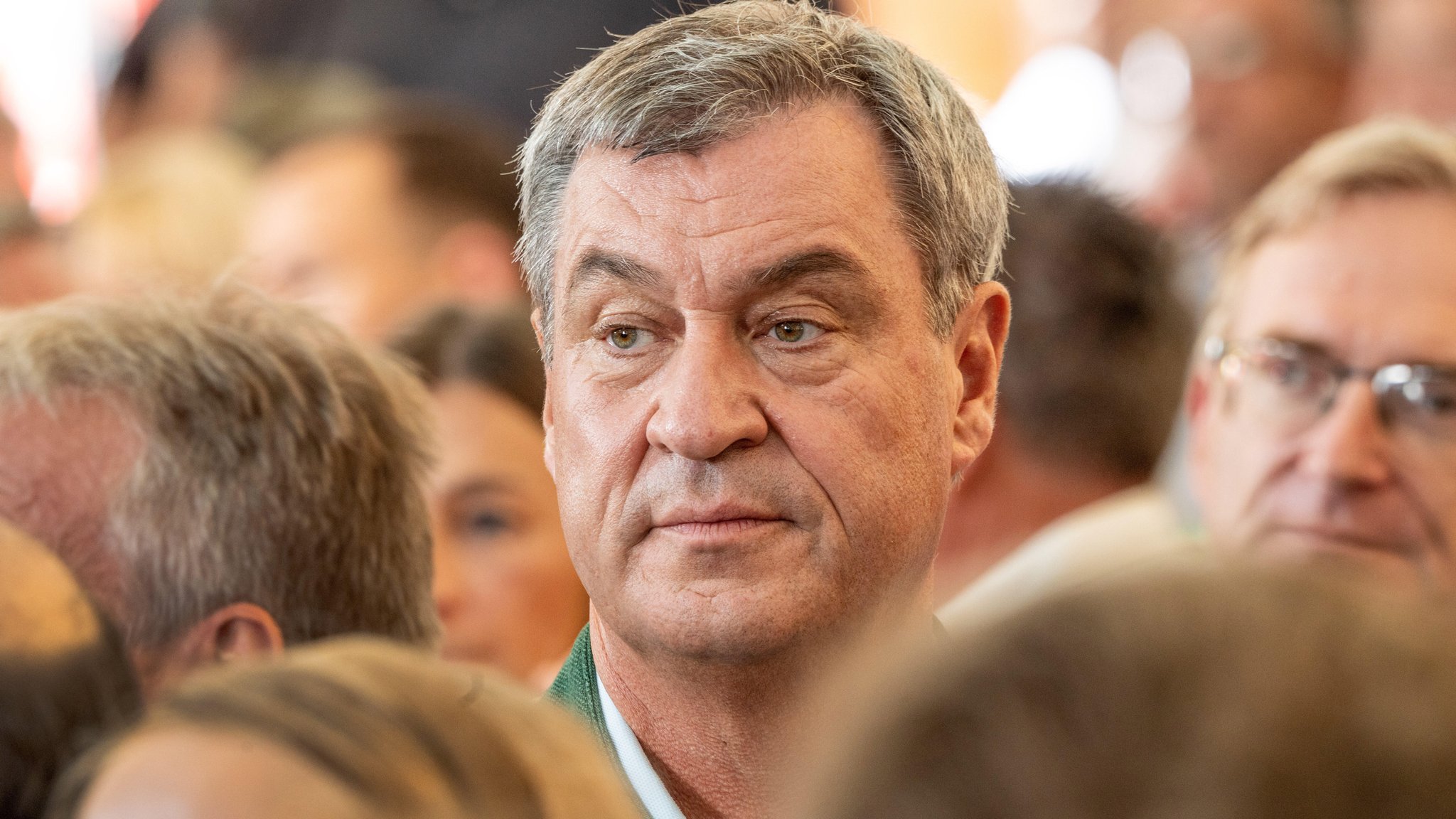 Markus Söder, Ministerpräsident Bayern, CSU, Porträt beim traditionellen Politischen Frühschoppen auf dem Volksfest Gillamoos
