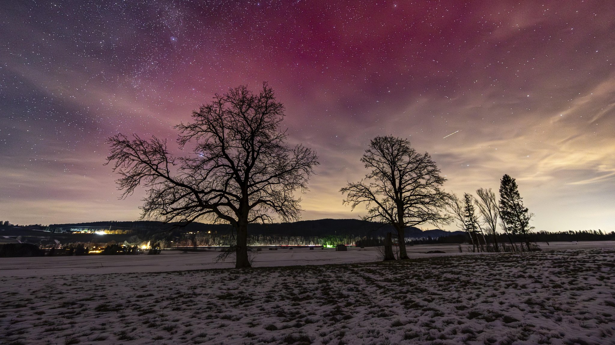 Nordlichter - aufgenommen im bayerischen Alpenvorland