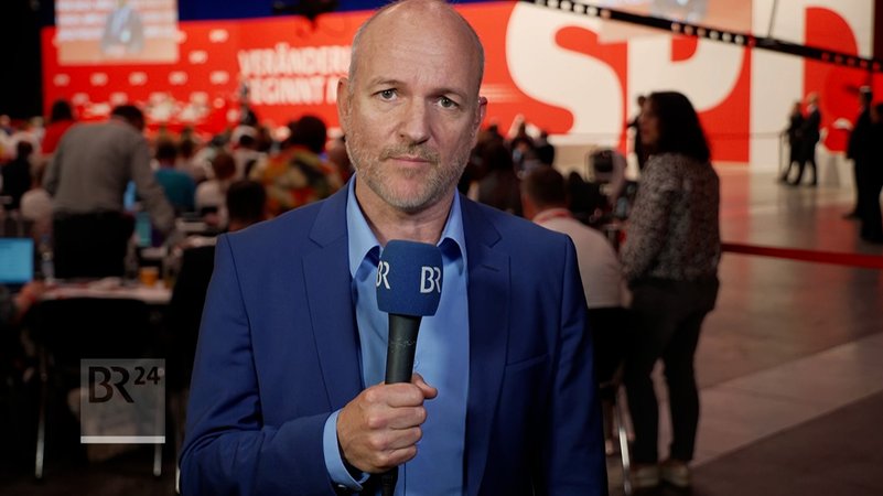 BR-Reporter Jan Zimmermann zu SPD-Parteitag | Bild: BR BR-Reporter Jan Zimmermann zu SPD-Parteitag