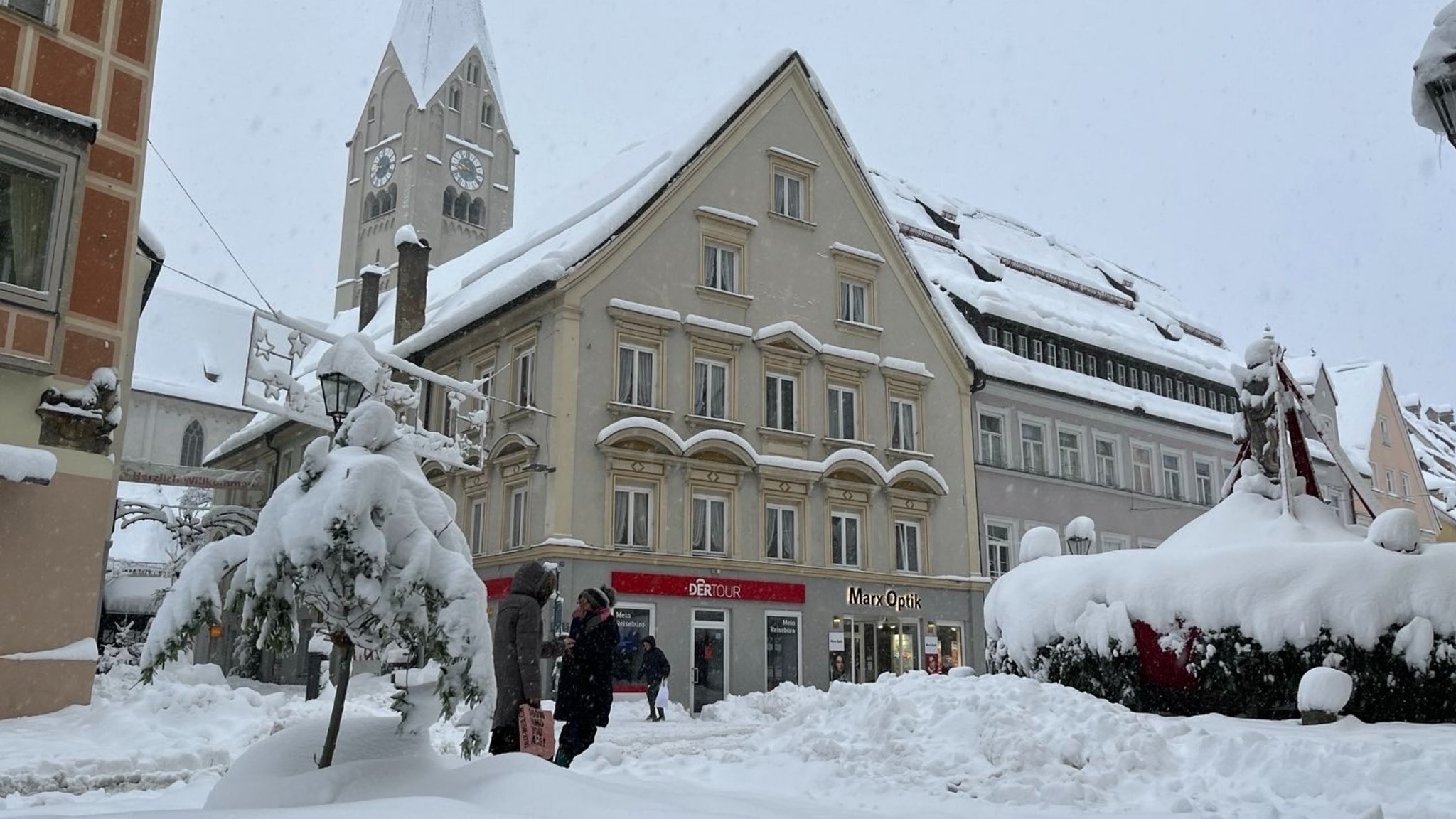 Viel Schnee auch in Kaufbeuren