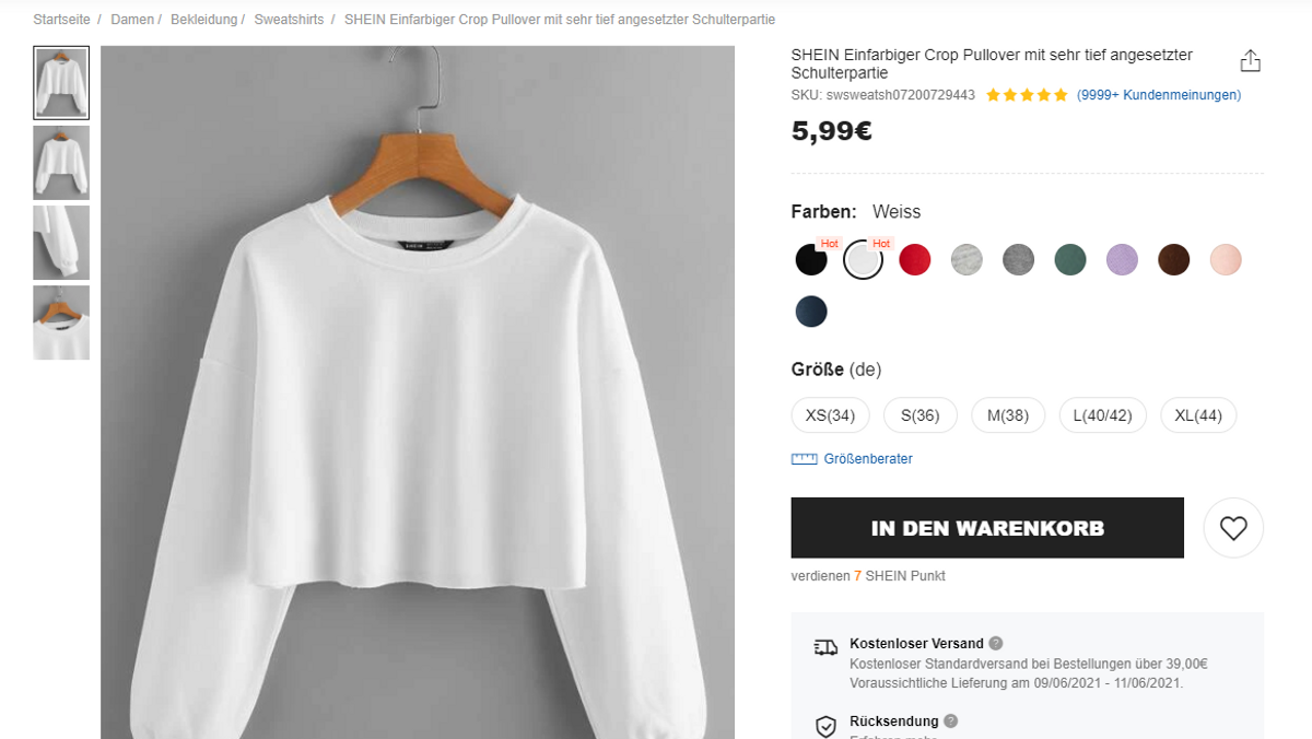Ein einfacher Pullover auf Shein - für unter 6 Euro