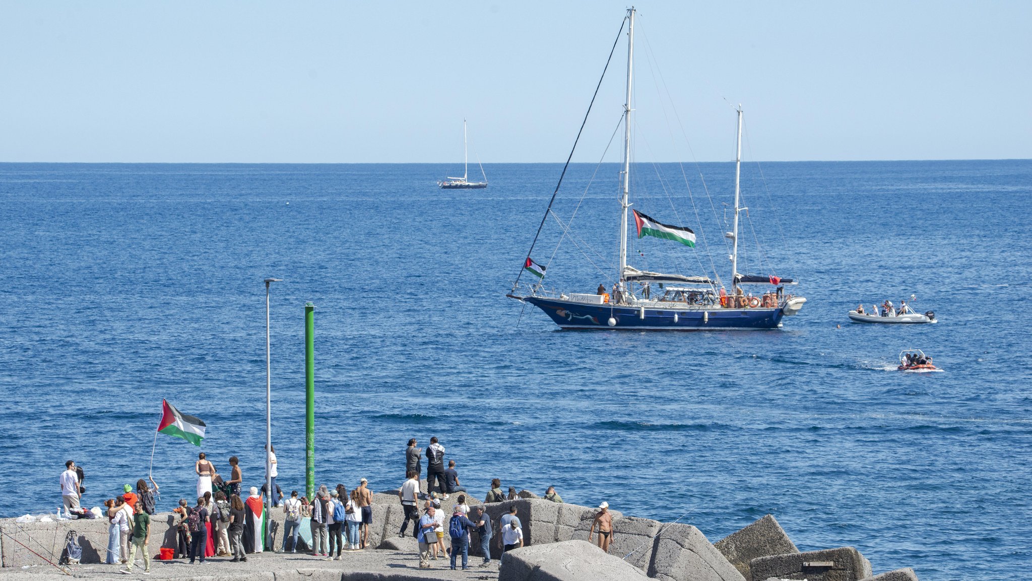 1.6.2025: Ablegen der "Madleen" in Italien