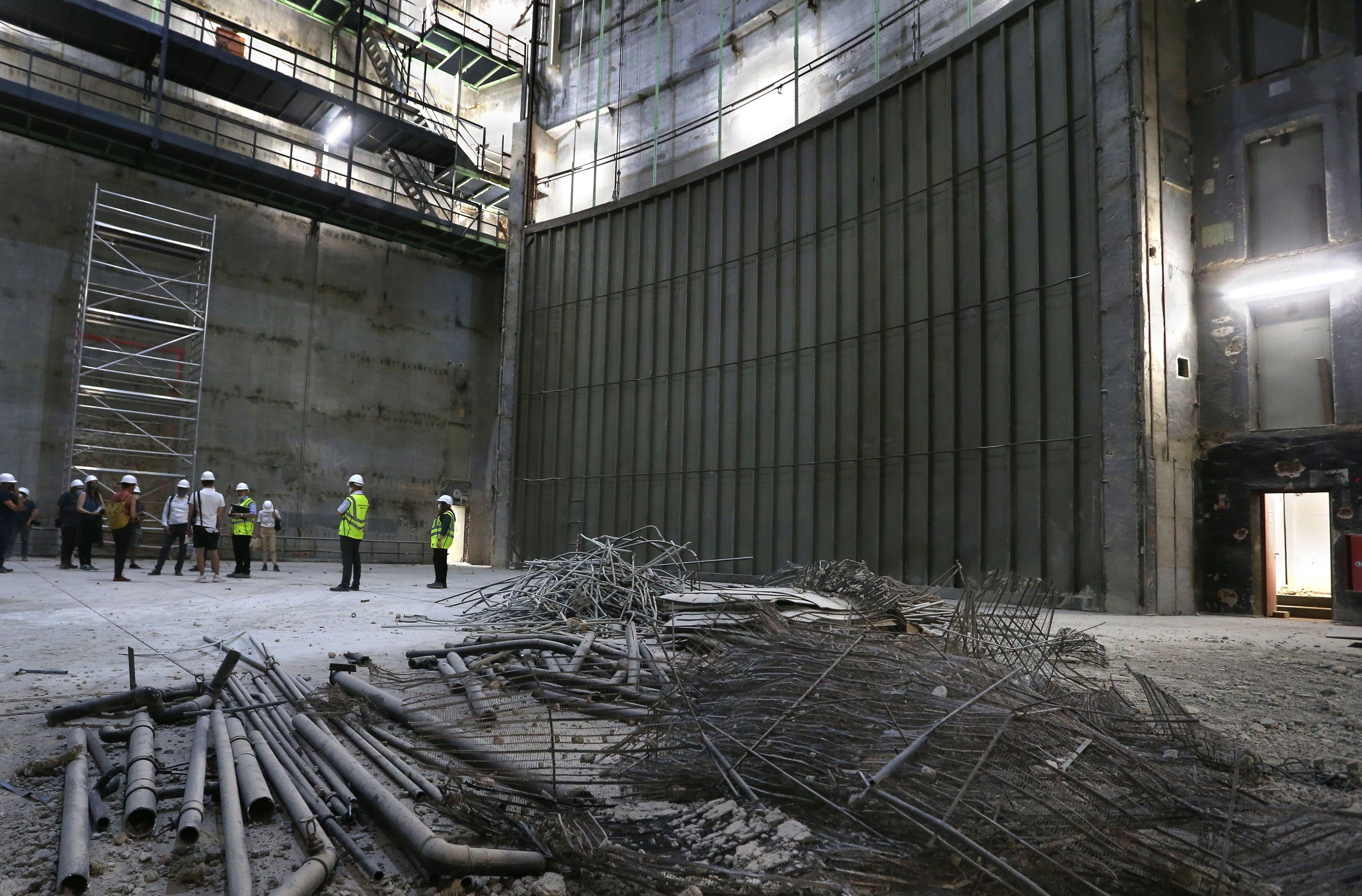 Der entkernte Bühnenbereich des Staatstheaters Augsburg.