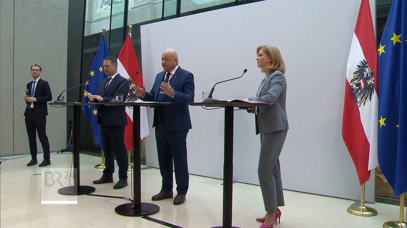 Rund 150 Tage nach der Wahl in Österreich haben sich ÖVP, SPÖ und Neos auf eine gemeinsame Regierungskoalition geeinigt. | Bild: Bayerischer Rundfunk 2025 Rund 150 Tage nach der Wahl in Österreich haben sich ÖVP, SPÖ und Neos auf eine gemeinsame Regierungskoalition geeinigt.