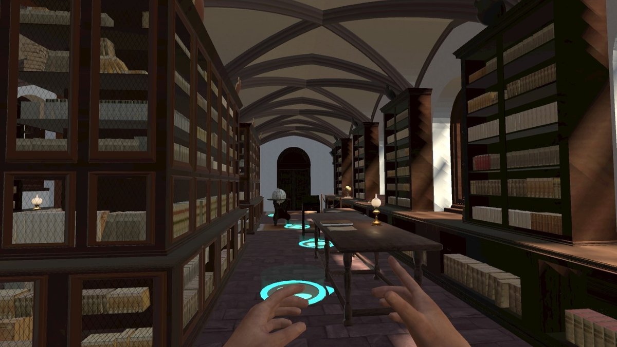 Blick in den mit VR-Technologie modellierten Alten Bibliothekssaal
