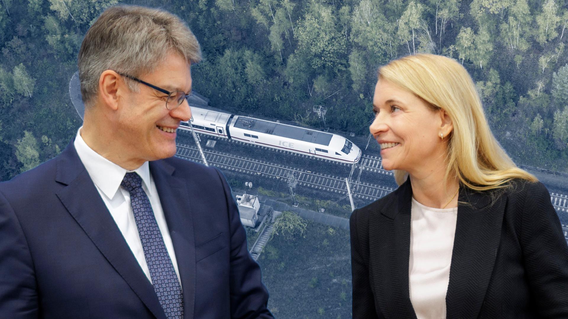 Berlin, Deutschland: Bundespressekonferenz: Eckpunkte zur Reform der Deutschen Bahn: Evelyn Palla, Deutsche Bahn AG, Bundesminister für Verkehr Patrick Schnieder (CDU)
