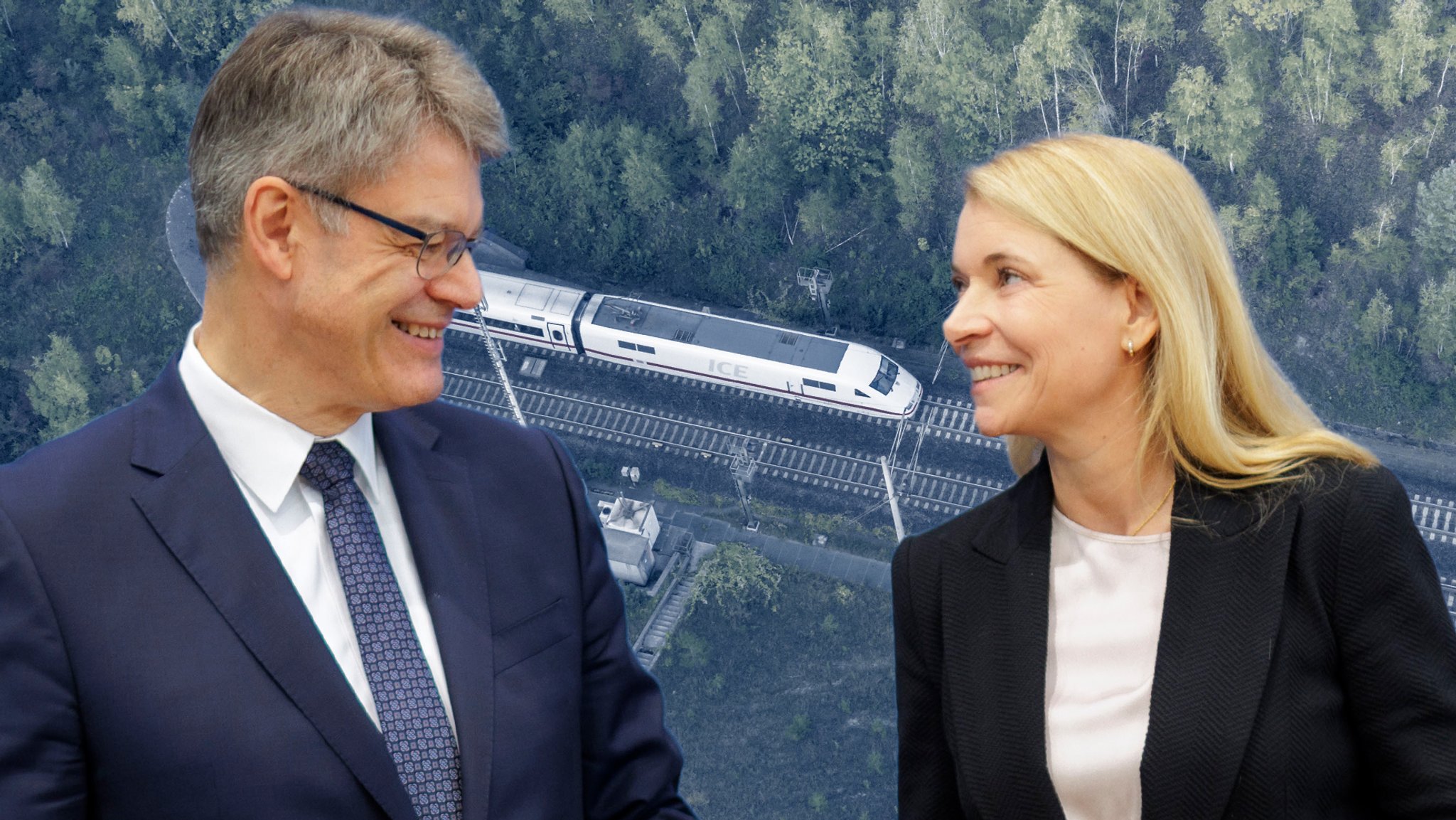 Berlin, Deutschland: Bundespressekonferenz: Eckpunkte zur Reform der Deutschen Bahn: Evelyn Palla, Deutsche Bahn AG, Bundesminister für Verkehr Patrick Schnieder (CDU)