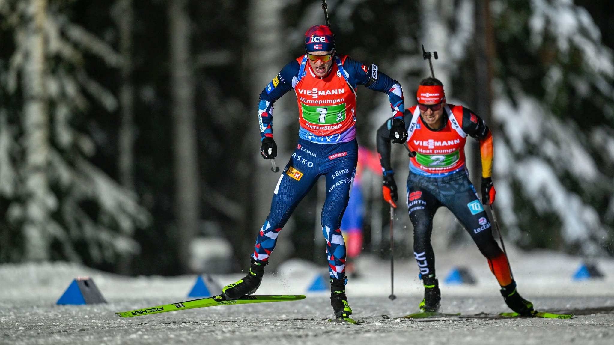 Philipp Nawrath in der Männer-Staffel in Östersund