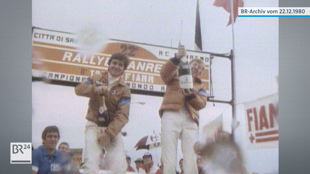 Walter Röhrl bei Siegerehrung | Bild: BR-Archiv Walter Röhrl bei Siegerehrung