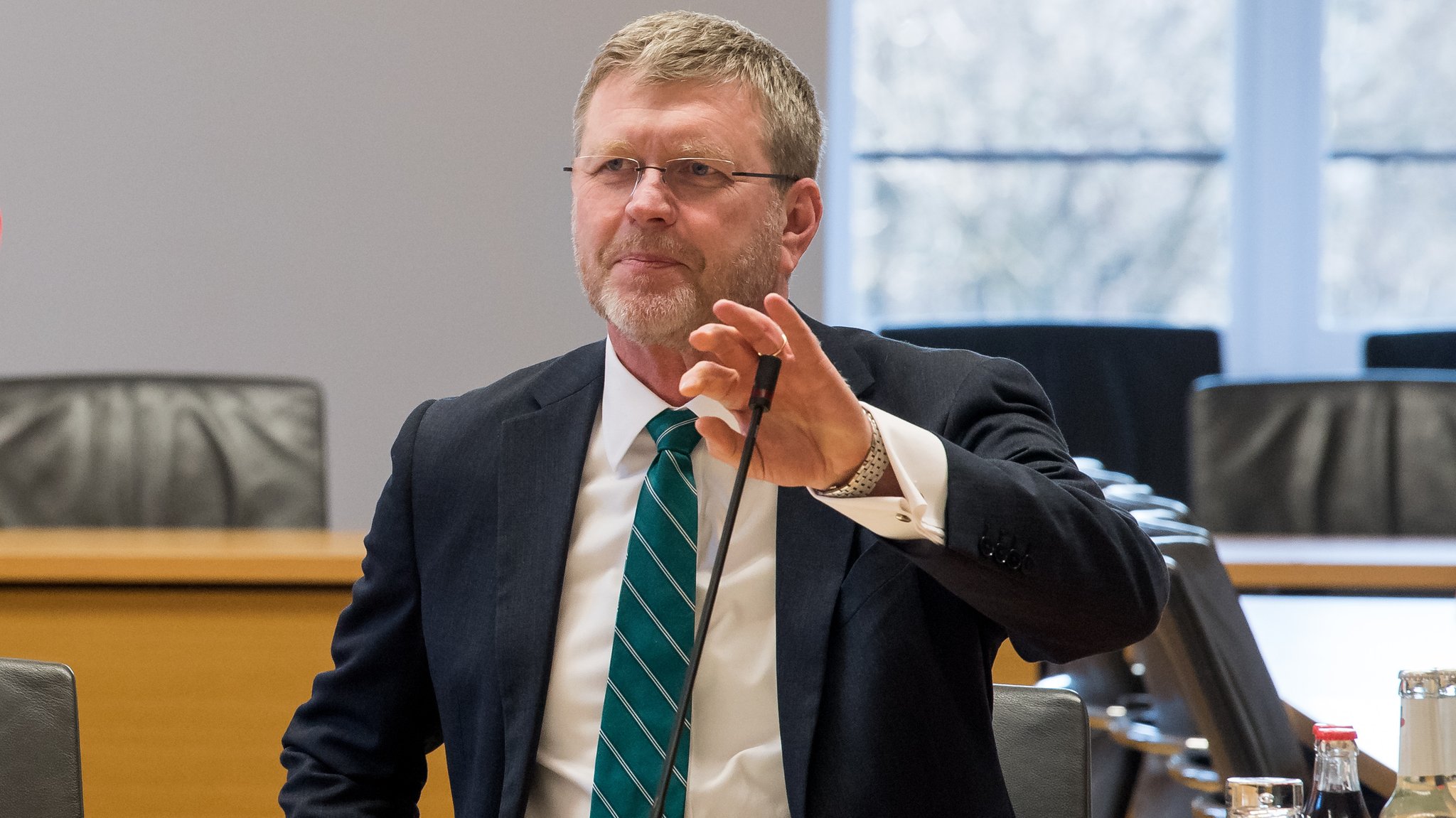 14.03.2018: Der damalige Staatskanzleichef Marcel Huber (CSU) nimmt an der Sitzung des Untersuchungsausschusses "Ei" im bayerischen Landtag teil.