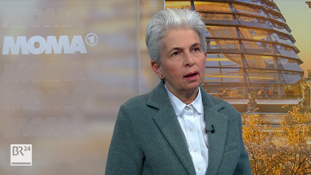 Die Vorsitzende des Bundestags-Verteidigungsausschusses, Marie-Agnes Strack-Zimmermann im ARD-Morgenmagazin. | Bild: ARD Die Vorsitzende des Bundestags-Verteidigungsausschusses, Marie-Agnes Strack-Zimmermann im ARD-Morgenmagazin.