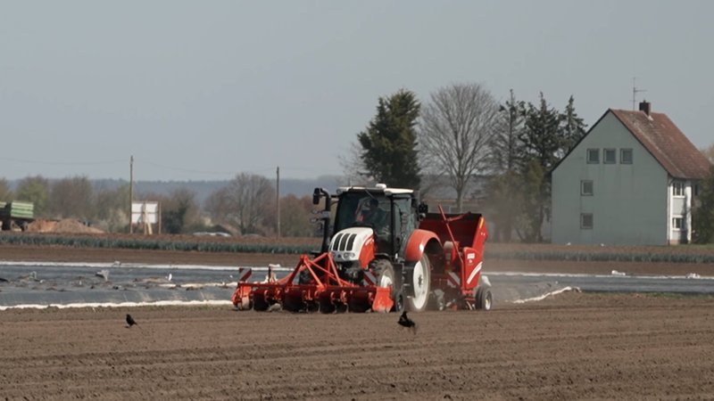 Ein Plug auf einem leerem Acker. | Bild: BR Ein Plug auf einem leerem Acker.