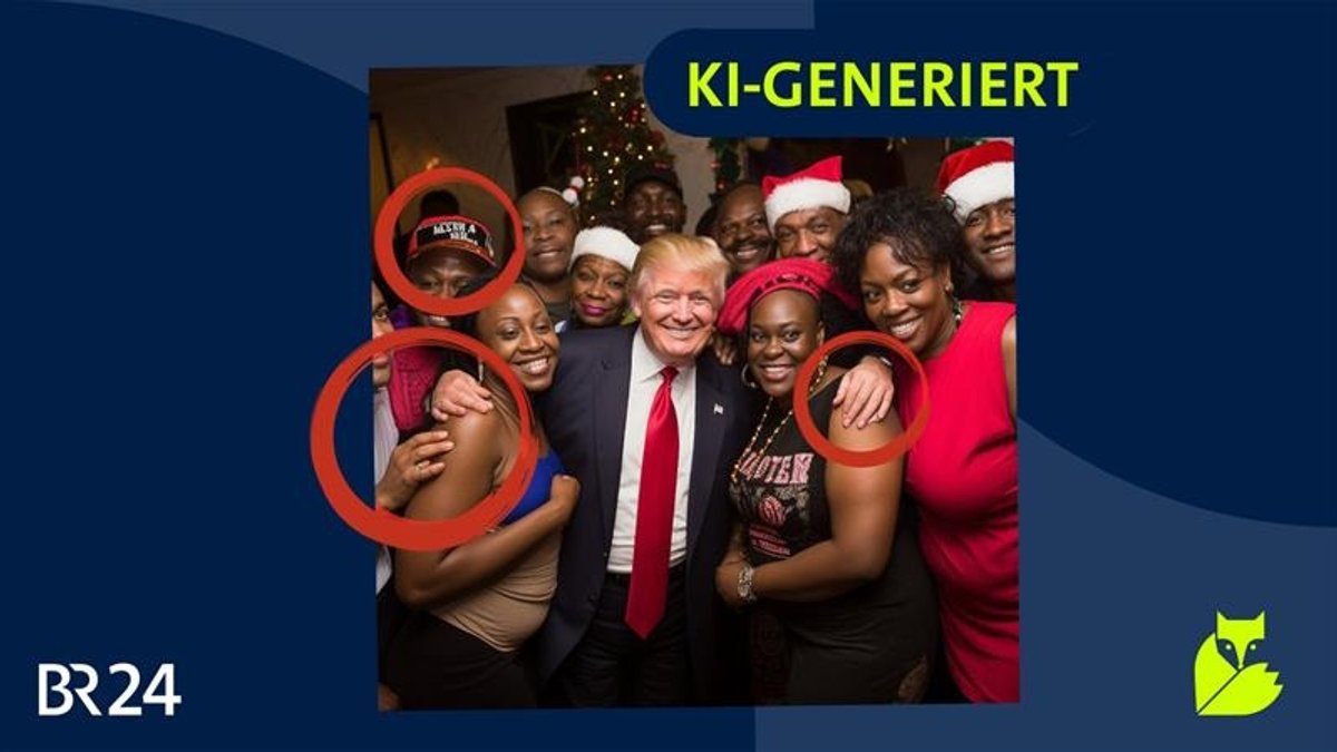 Ein KI-Fake von Ex-US-Präsident Donald Trump kursierte vor kurzem auf X. Mit einem genauen Blick lässt sich das Bild schnell als unecht erkennen.