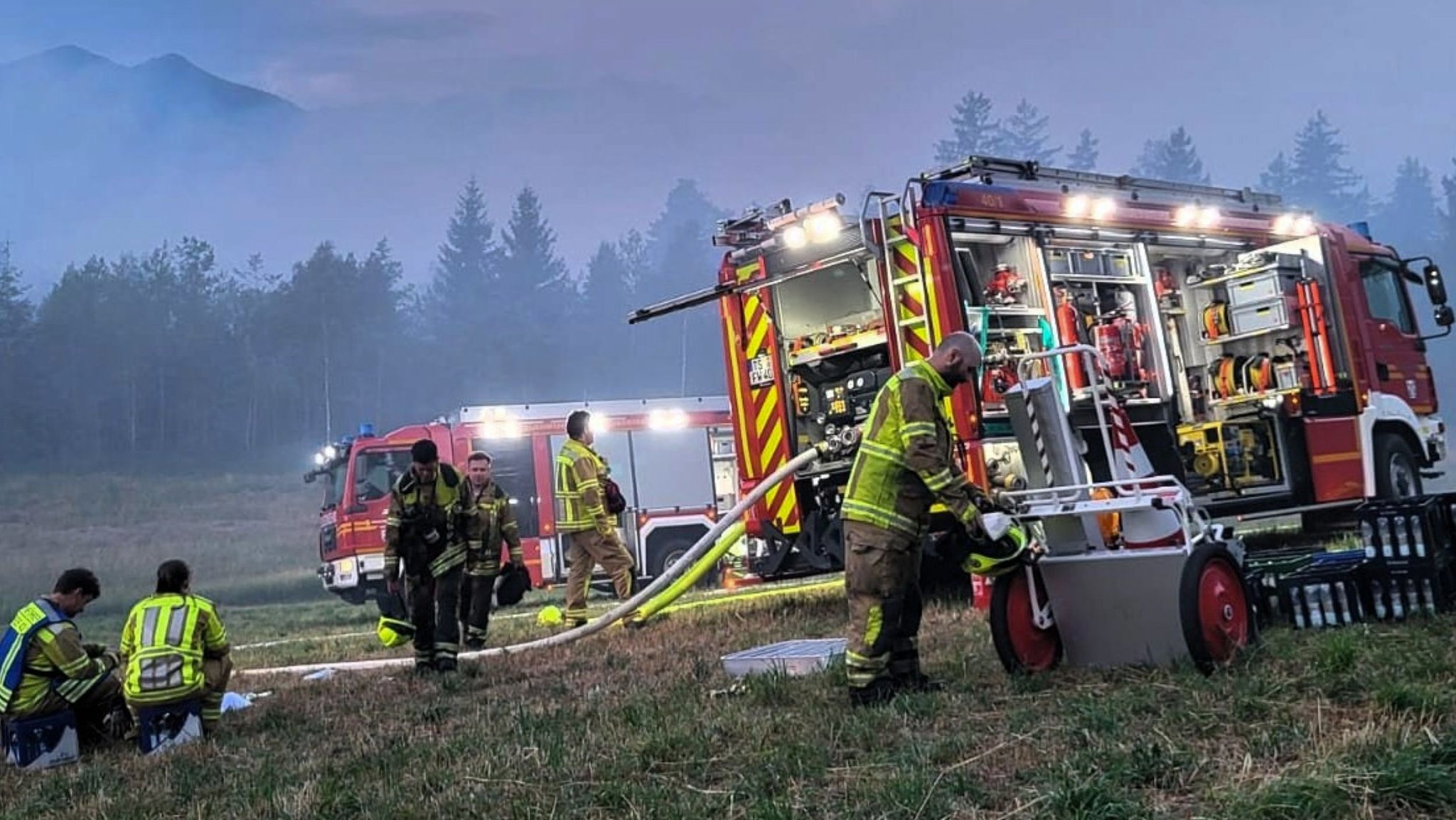 Waldbrand am Chiemsee: A8 wieder frei befahrbar