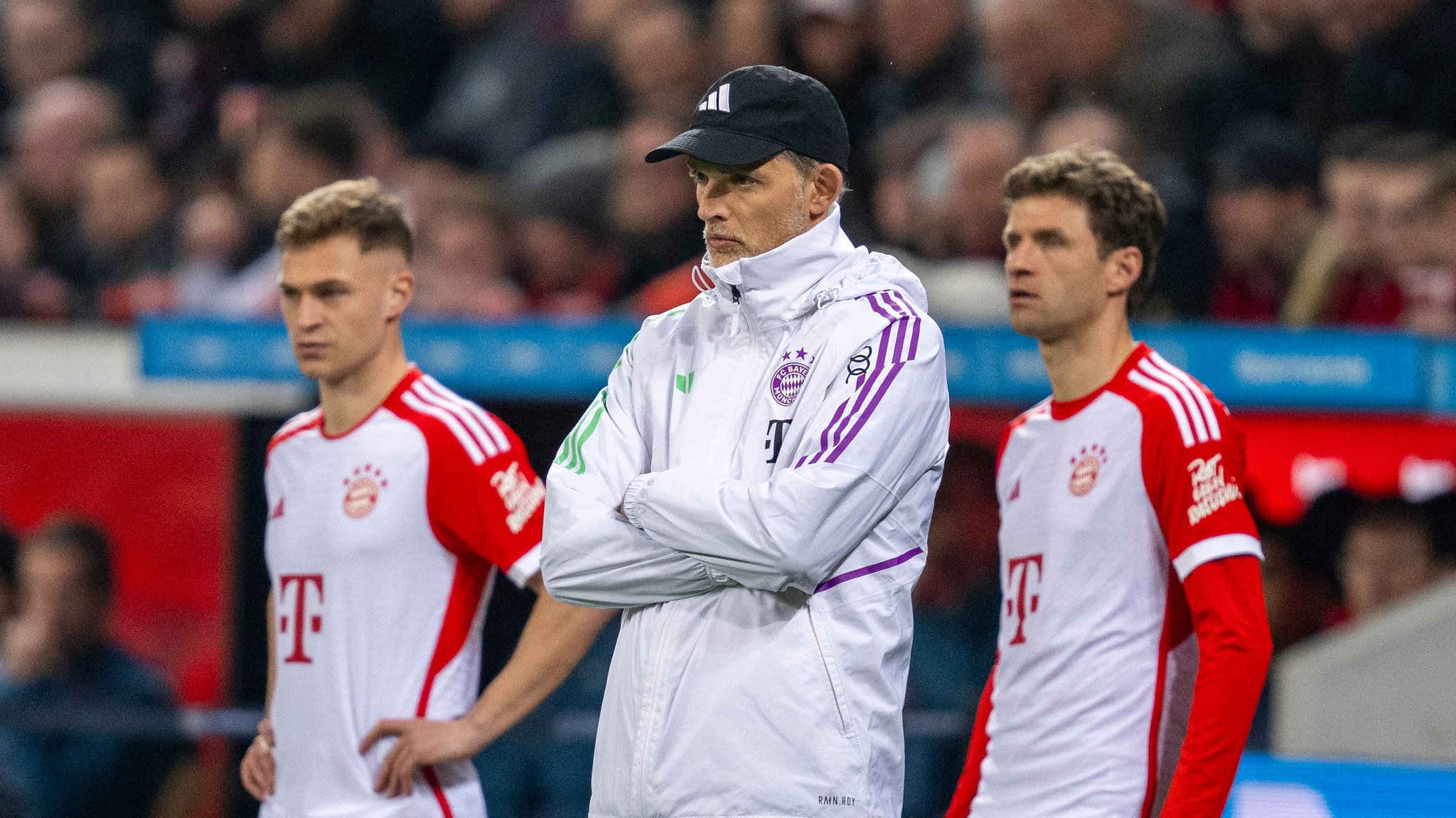 Joshua Kimmich, Thomas Tuchel und Thomas Müller