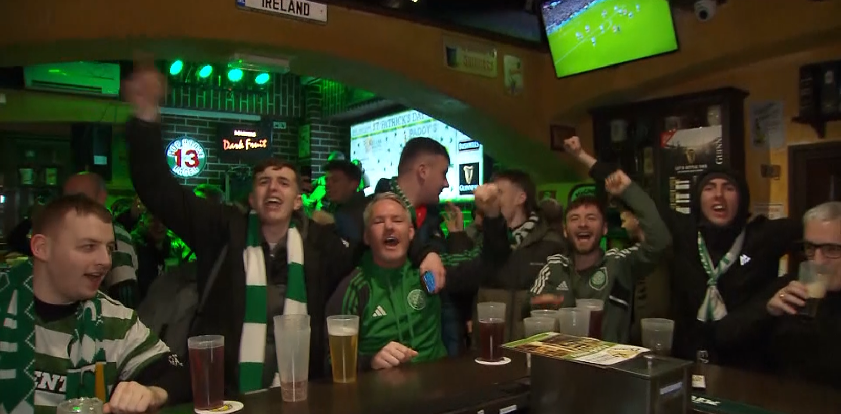 Fans Celtic Glasgow in München 