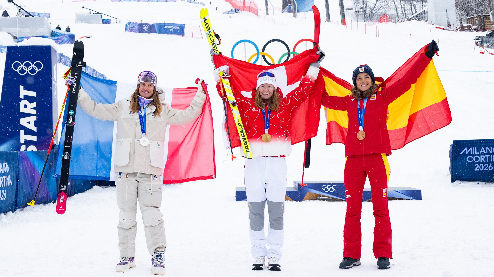 Die ersen Olympia-Medaillengewinnerinnen in der Geschichte des Skibergsteigens