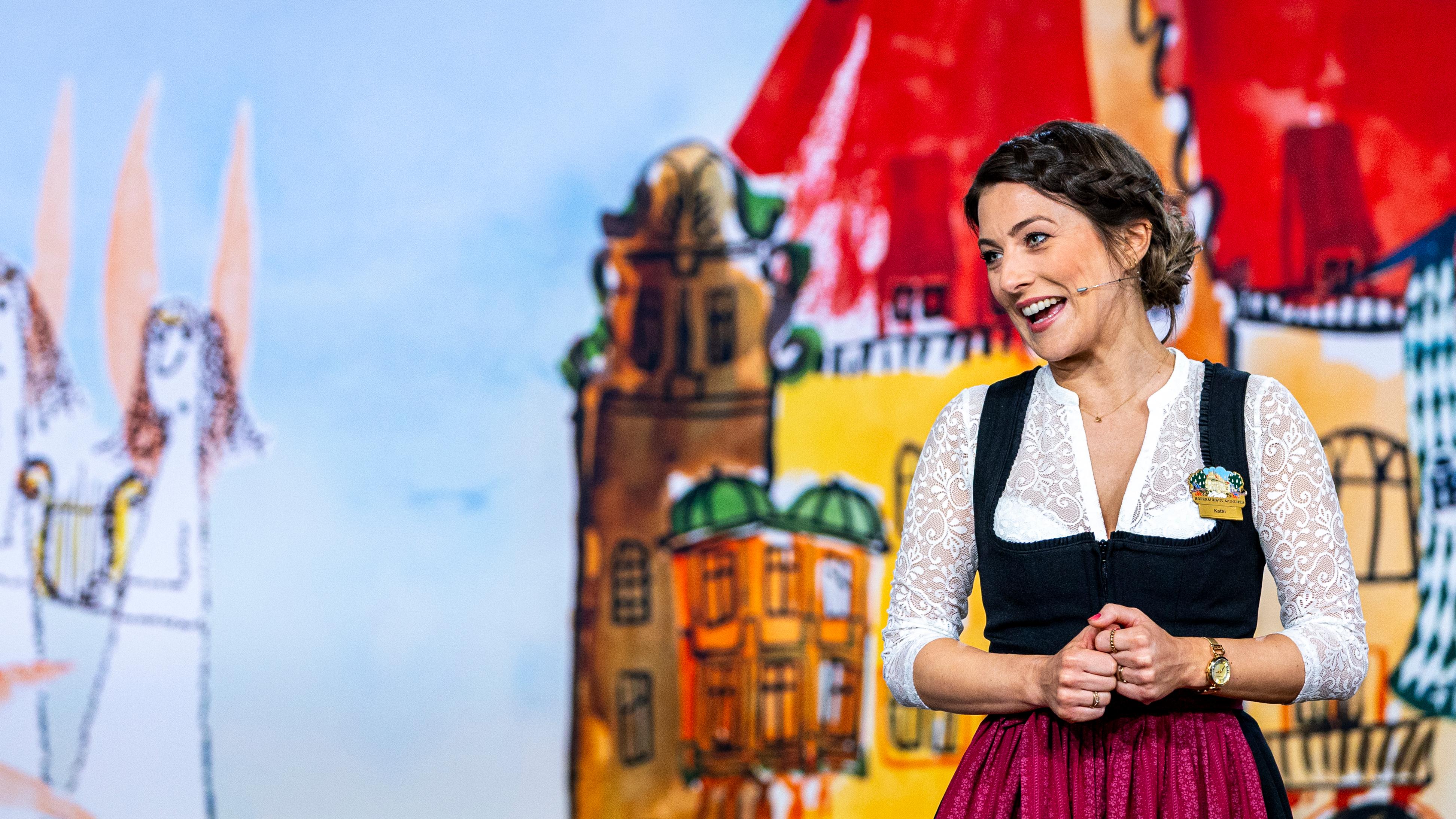 Kathi Wolf als Hofbräuhaus-Kellnerin 