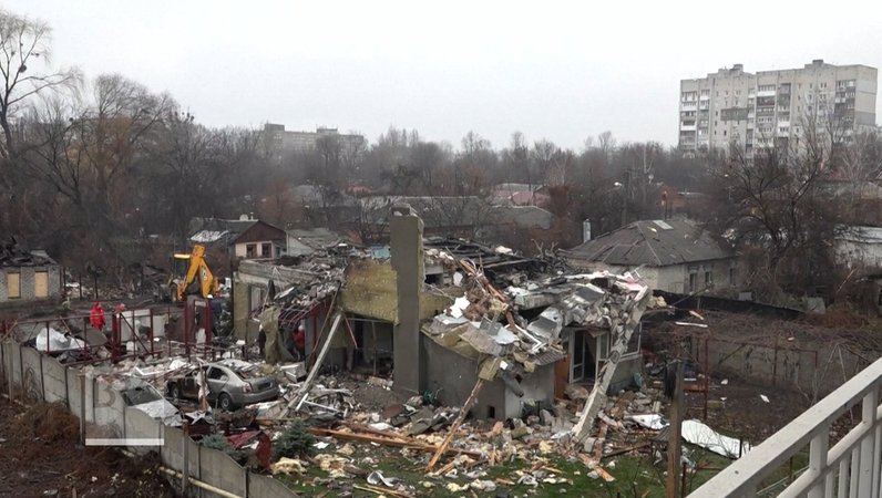 Zerstärte Häuser in der Ukraine | Bild: Bayerischer Rundfunk 2025 Zerstärte Häuser in der Ukraine